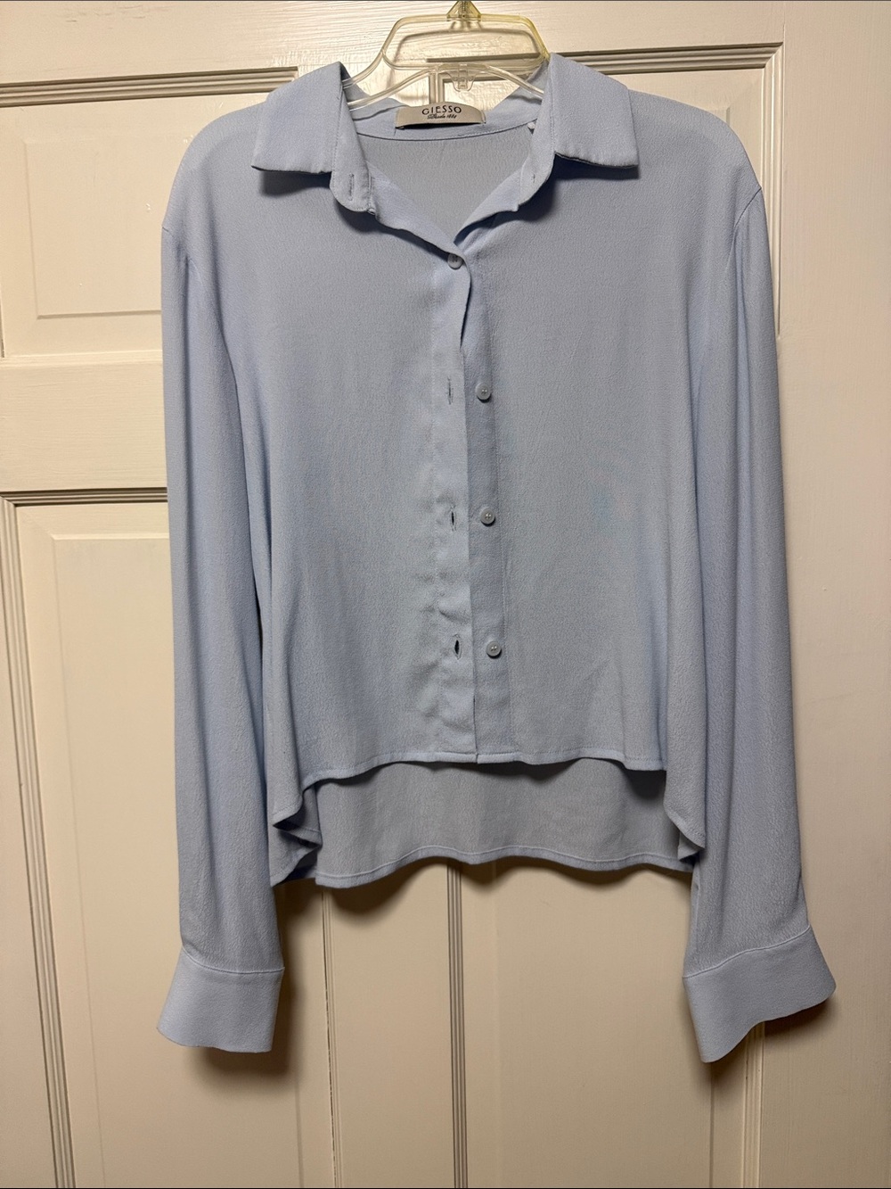 C/Meo Collective Light Blue Button-Front Collared Shirt